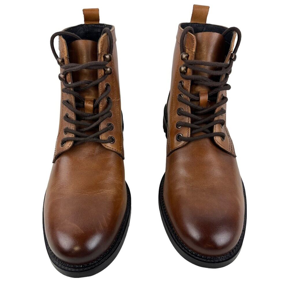 Dr Scholl's Dark Brown Synthetic Lace Up Rounded Toe Ankle Brogue Boots